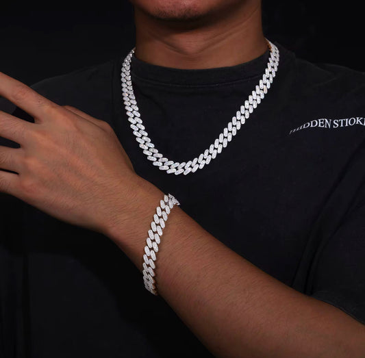 moissanite cuban link chain