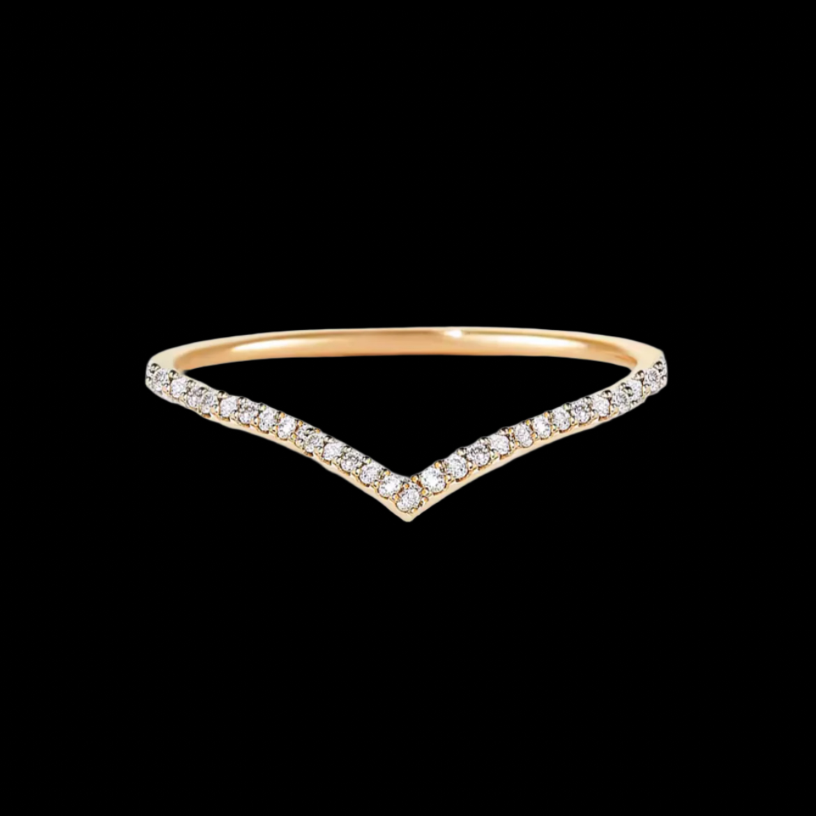 Moissanite arrow shaped ring