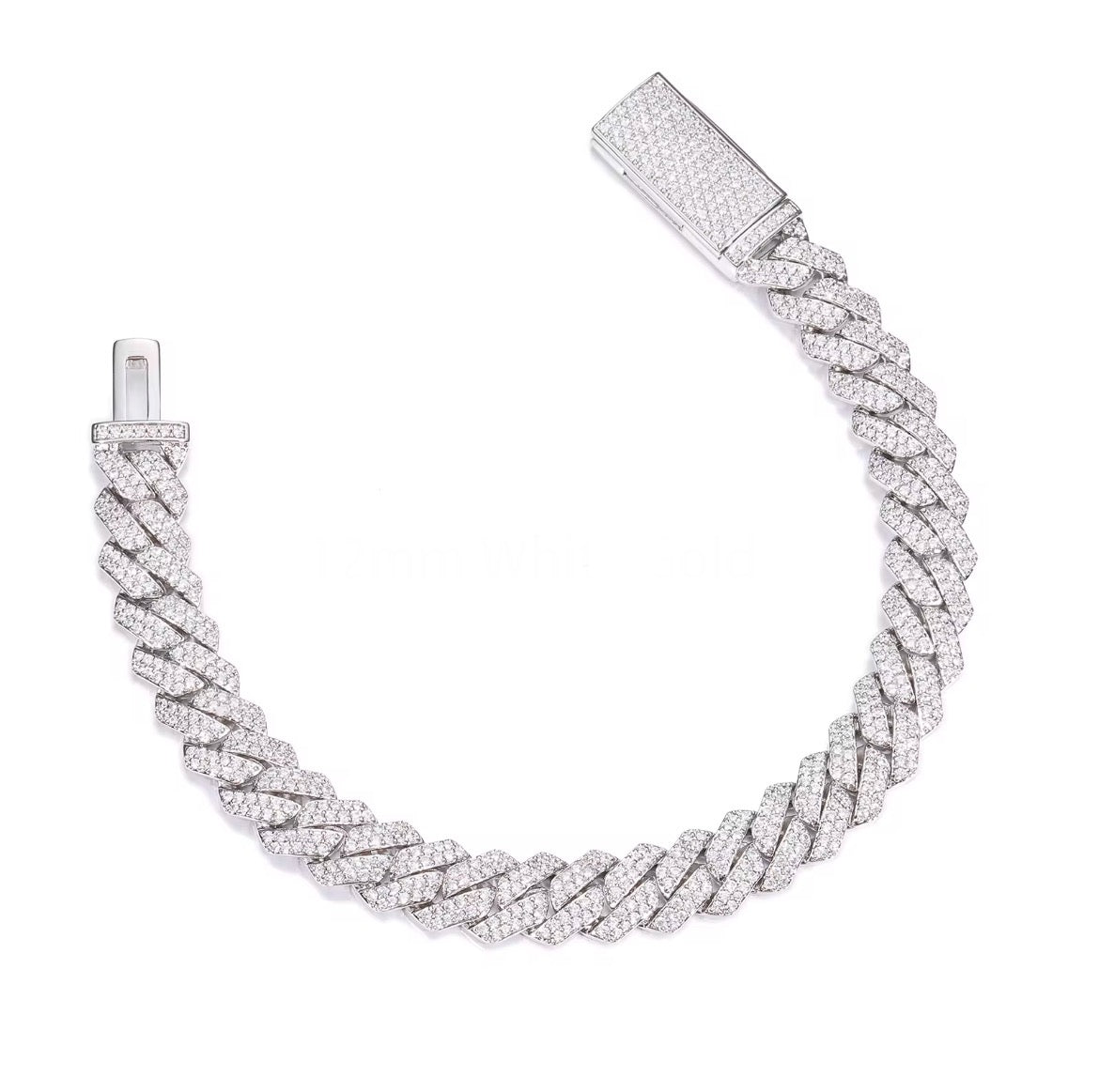 Moissanite cuban link bracelet