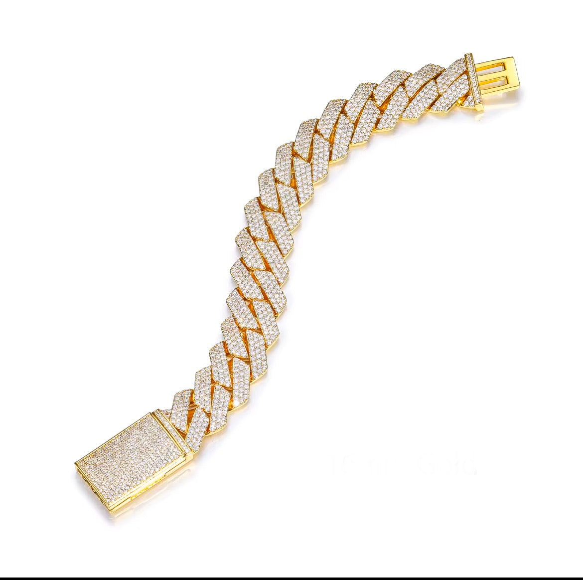 Moissanite cuban link bracelet