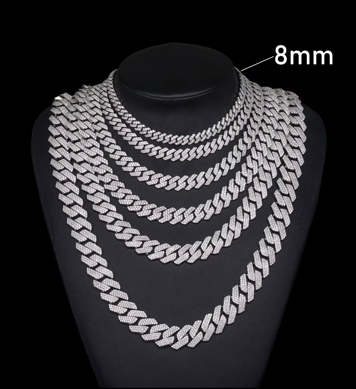 moissanite cuban link chain