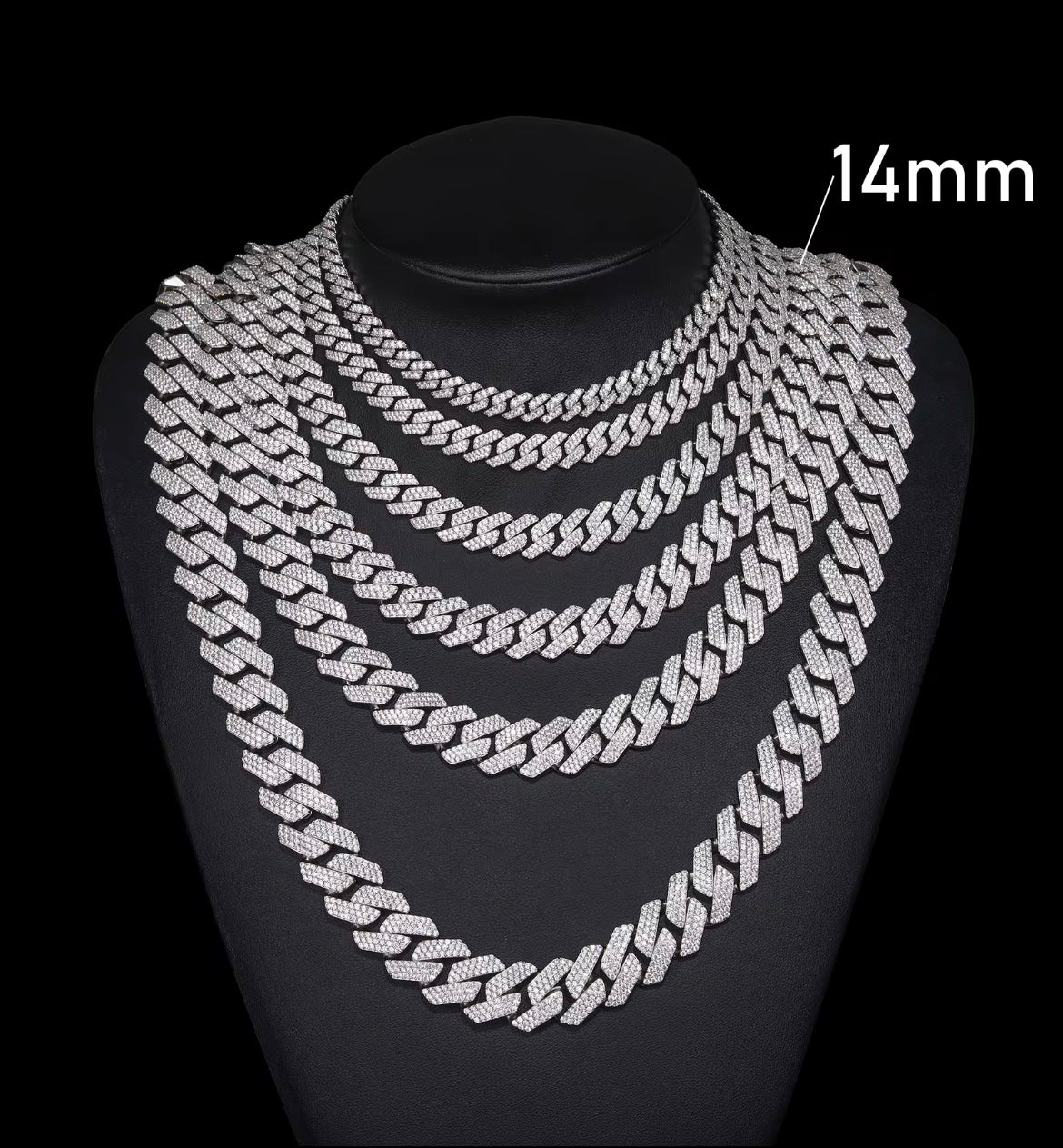 moissanite cuban link chain