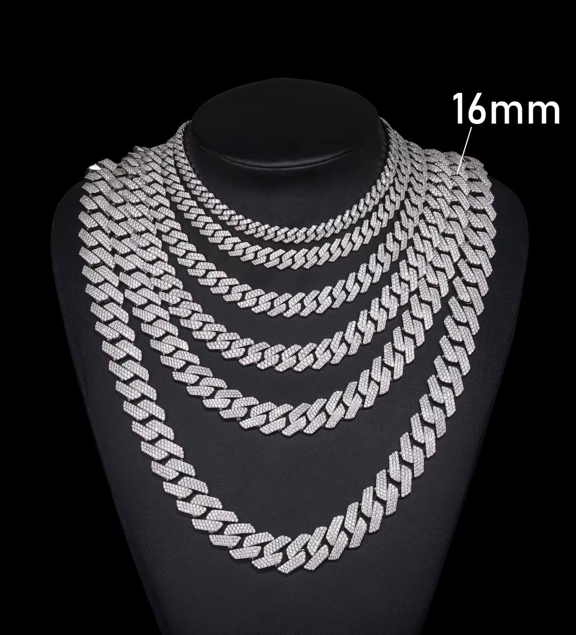 moissanite cuban link chain