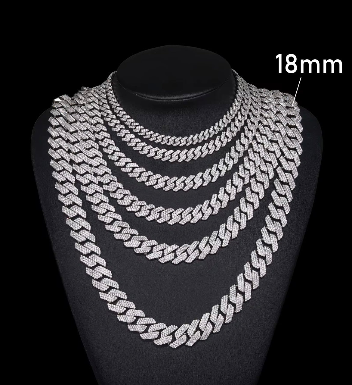 moissanite cuban link chain