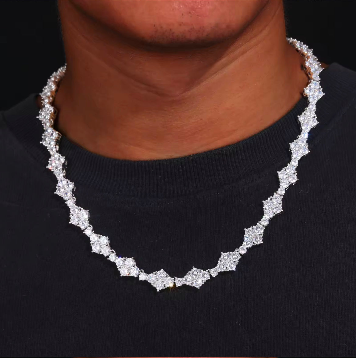 moissanite diamond tennis chain