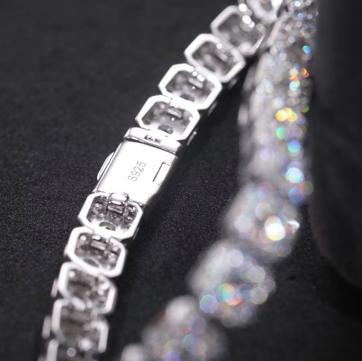 Moissanite Halo tennis bracelet