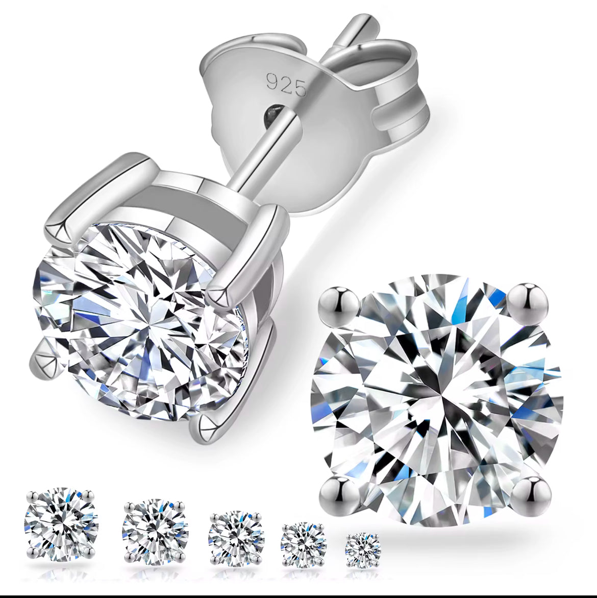 Moissanite Diamond Studs Earrings